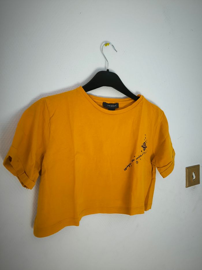 Haut court orange Primark taille S - photo numéro 2