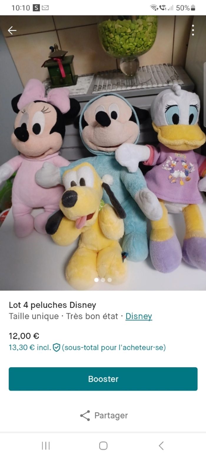 Lot 4 peluches Disney - photo numéro 4