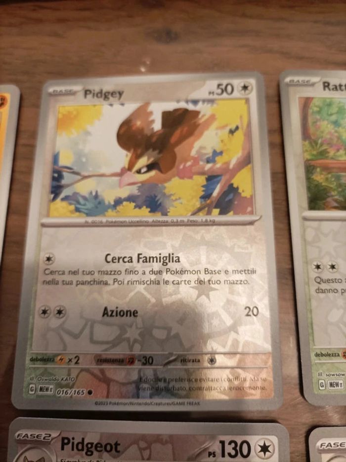 Lot de 6 cartes Pokemon 151 Osselait Ossatueur Roucoll Roucoups Rattata Rattatac - photo numéro 2