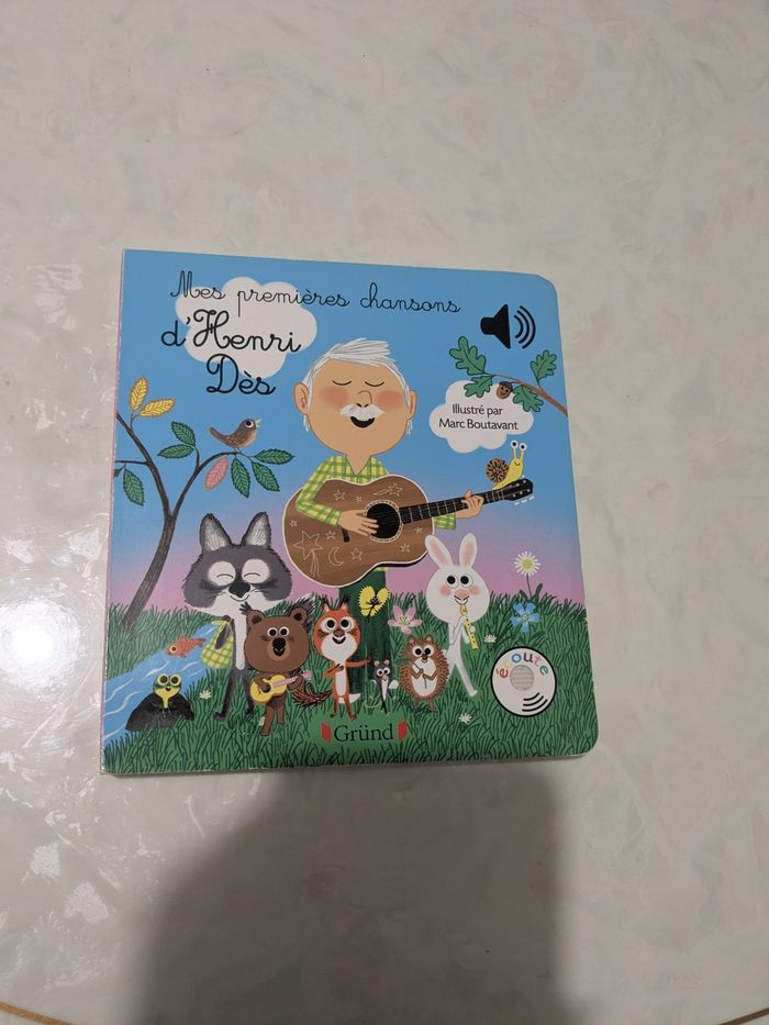 Livre sonore, mes premières chansons d'Henri Dès. À partir de 12 mois. - photo numéro 2