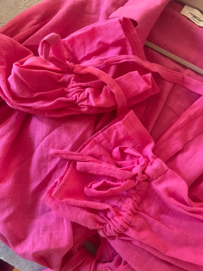 Chemisier court rose fuchsia – taille M – porté une seule fois - photo numéro 4