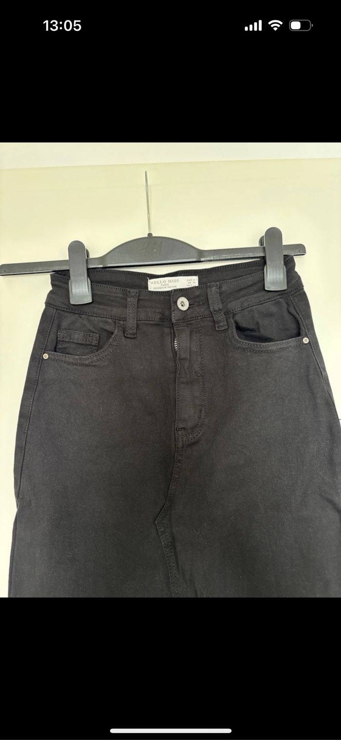 Jupe en jeans longue fendue - photo numéro 7