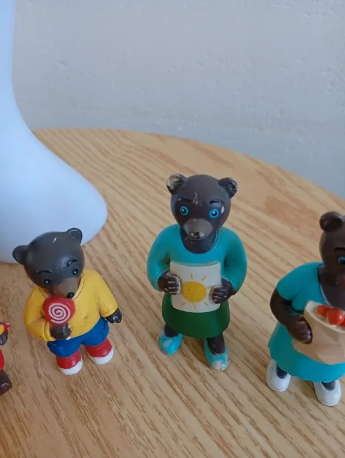 Lot figurines petit ours brun sa famille jouets enfants - photo numéro 4