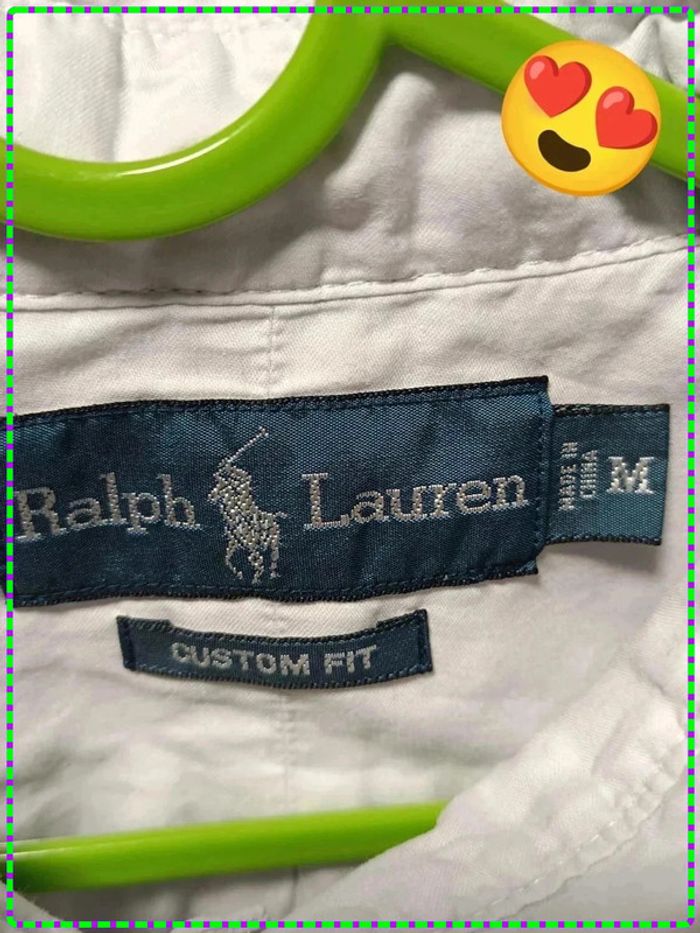 🔝 Chemise Ralph Lauren Custom Fit - Blanc Cassé (Taille M) - photo numéro 6