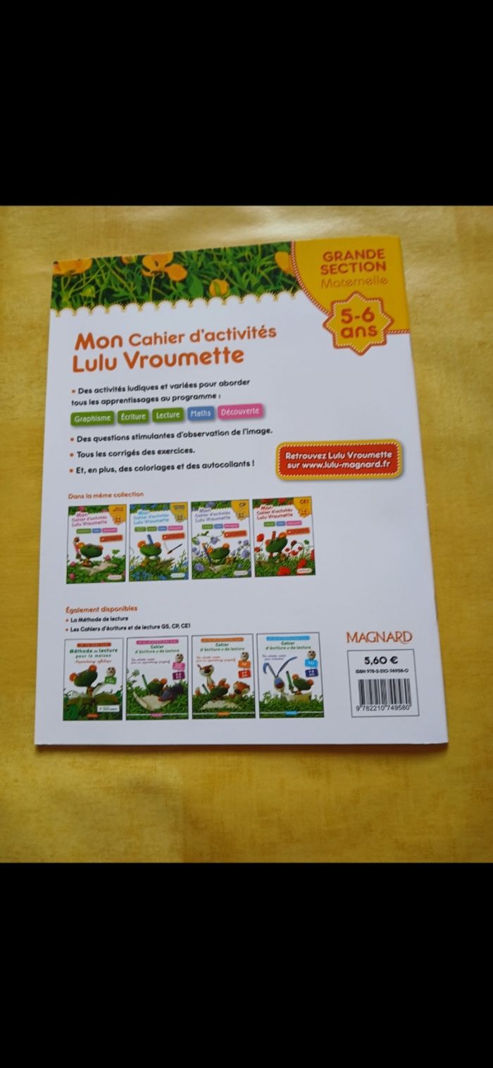 Cahier d'activités lulu vroumette 5/6 ans - photo numéro 2