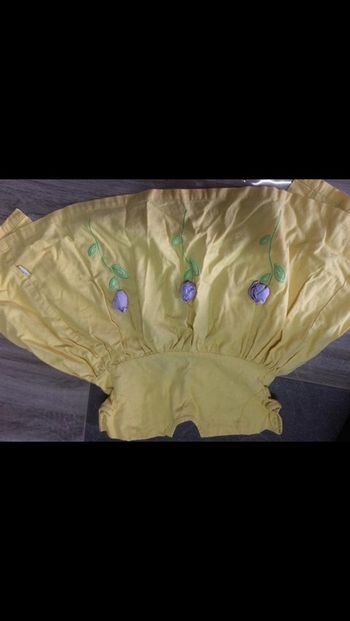 Robe en lin très vintage bébé fille 18 mois