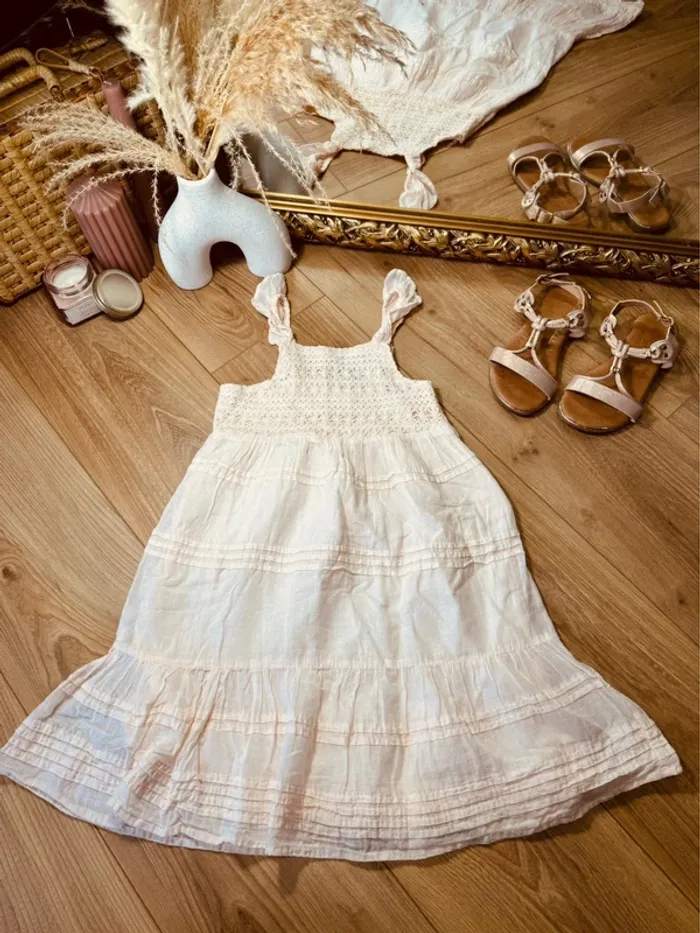 Taille 8 ans robe d’été fille TAO rose pale Neuve 🩷