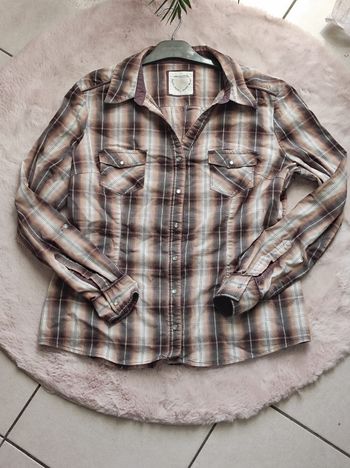 Chemise à carreaux taille unique