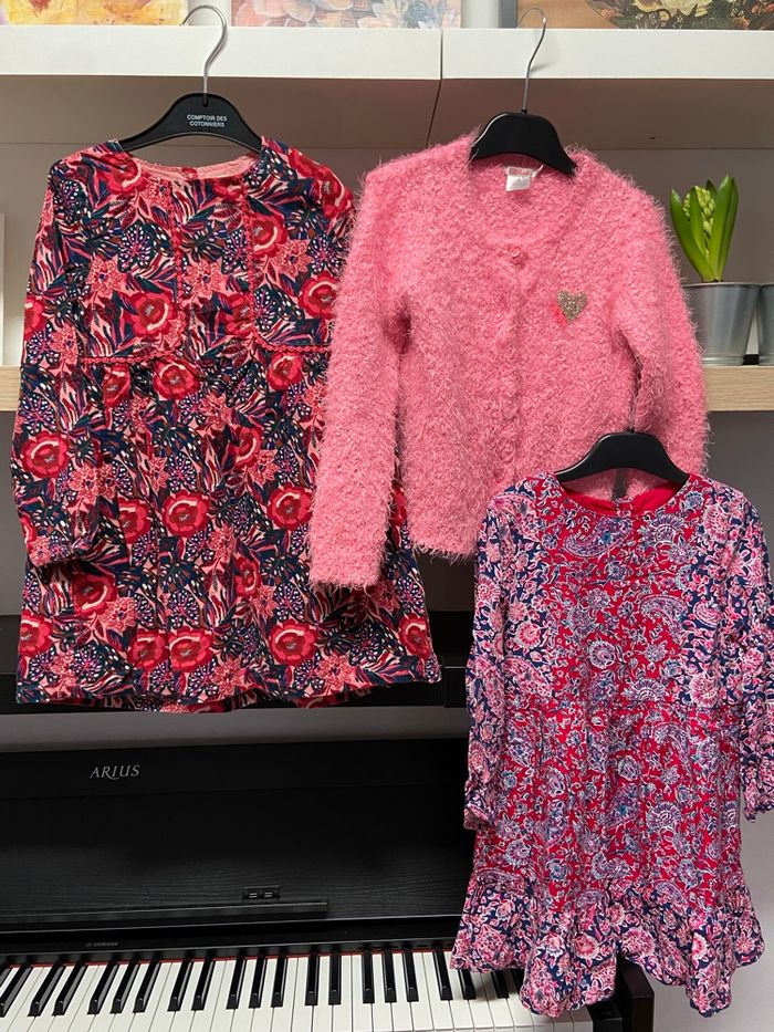 Lot de 3 – 2 robes + 1 cardigan Billieblush Taille : 110–120 cm