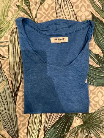 T-shirt manche courte bleu Nafnaf taille L