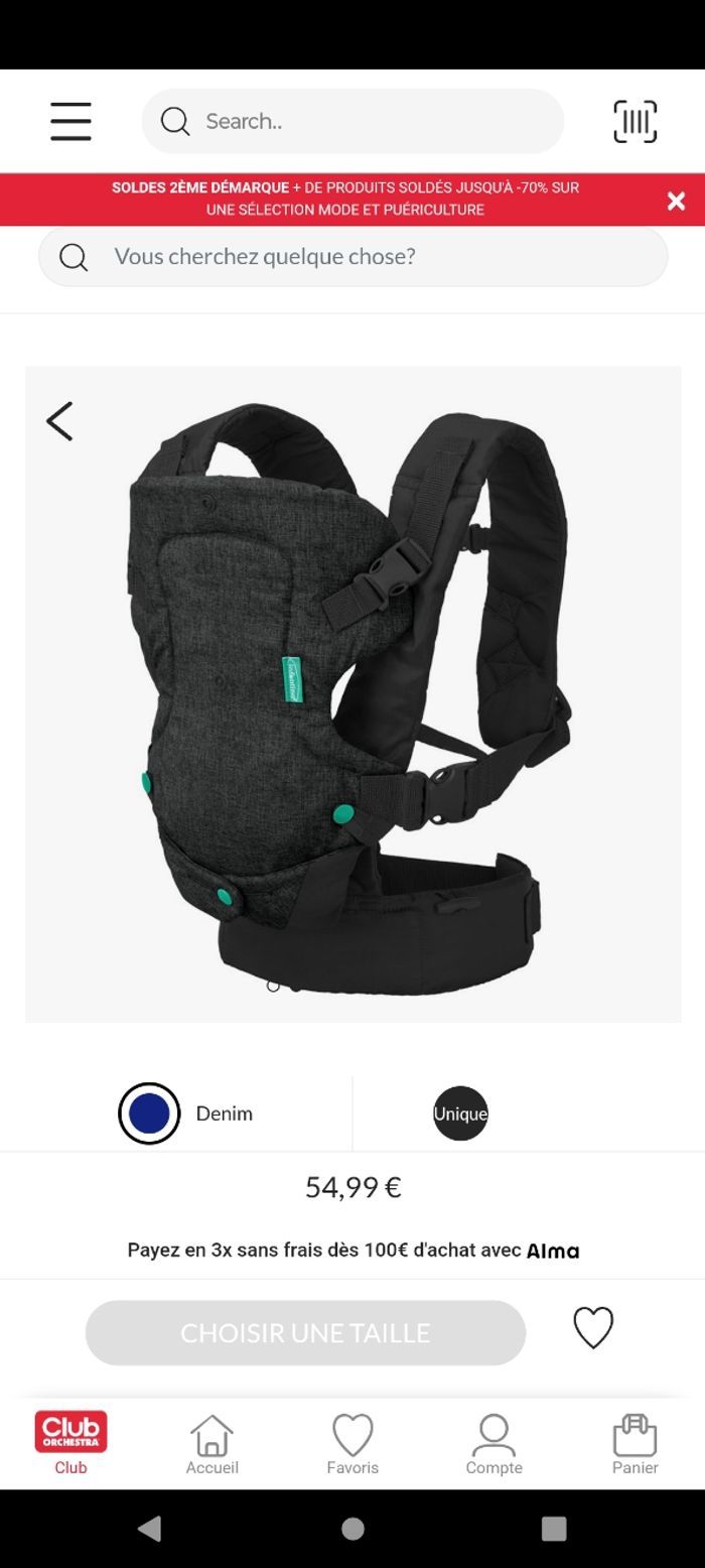 Porte bébé infantino ergo 4 en 1 - photo numéro 3