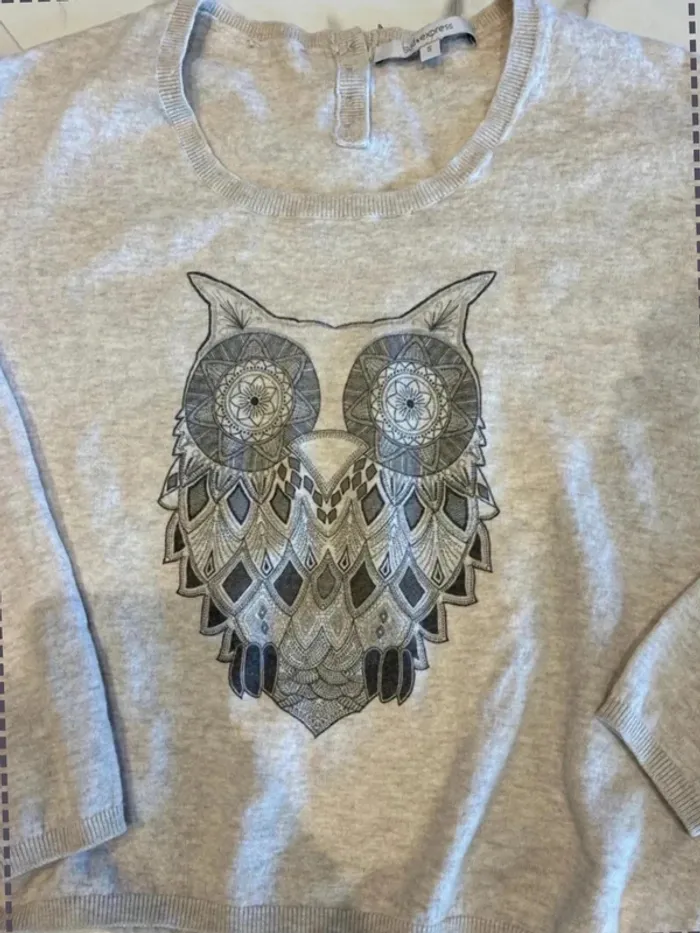 Pull gris - Sud express - taille S - photo numéro 4