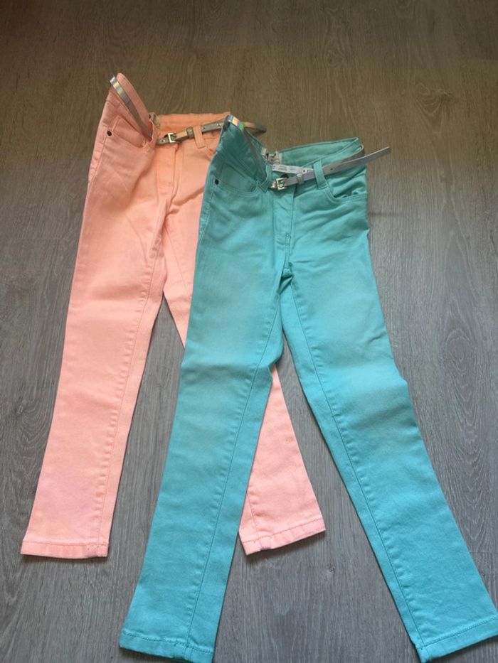 Lot de 2 pantalon skinny fille 6-7 ans