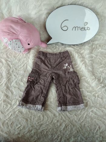 Pantalon doublé Fille 6 mois "Le petit trésor de maman" Lapin cœur Petit Kimbaloo