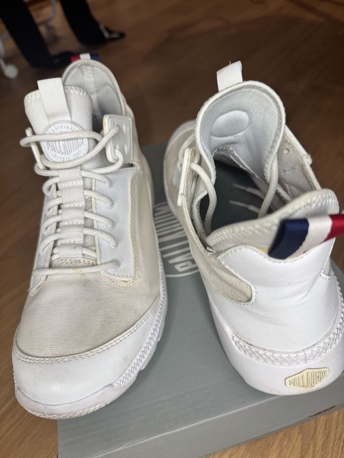 Basket montante Pallidium en toile blanche - photo numéro 3