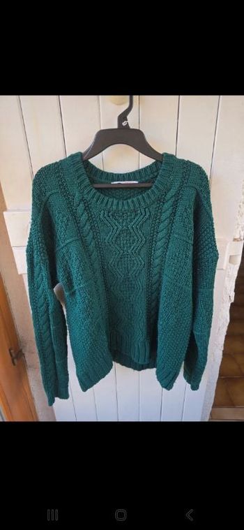 Pull vert camaïeu M