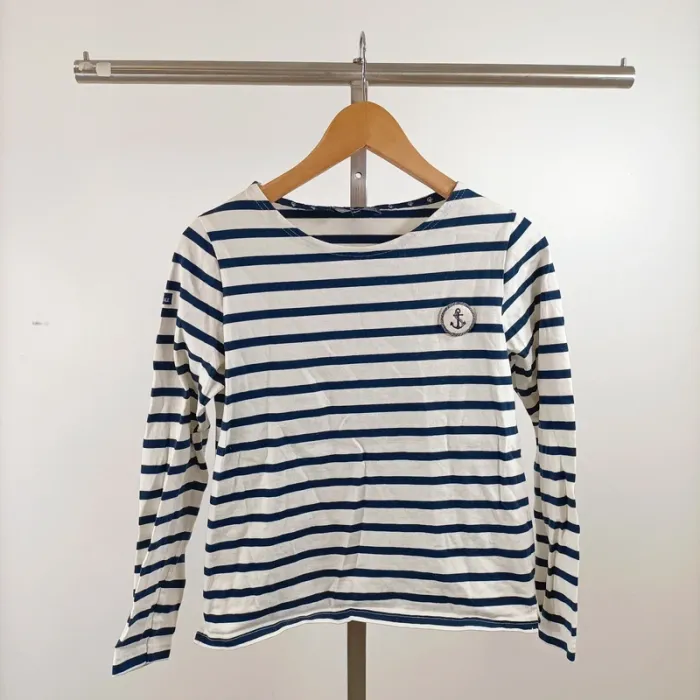 Marinière rayée bleu marine GrandVoile en coton épais col bateau T38/40 A1442