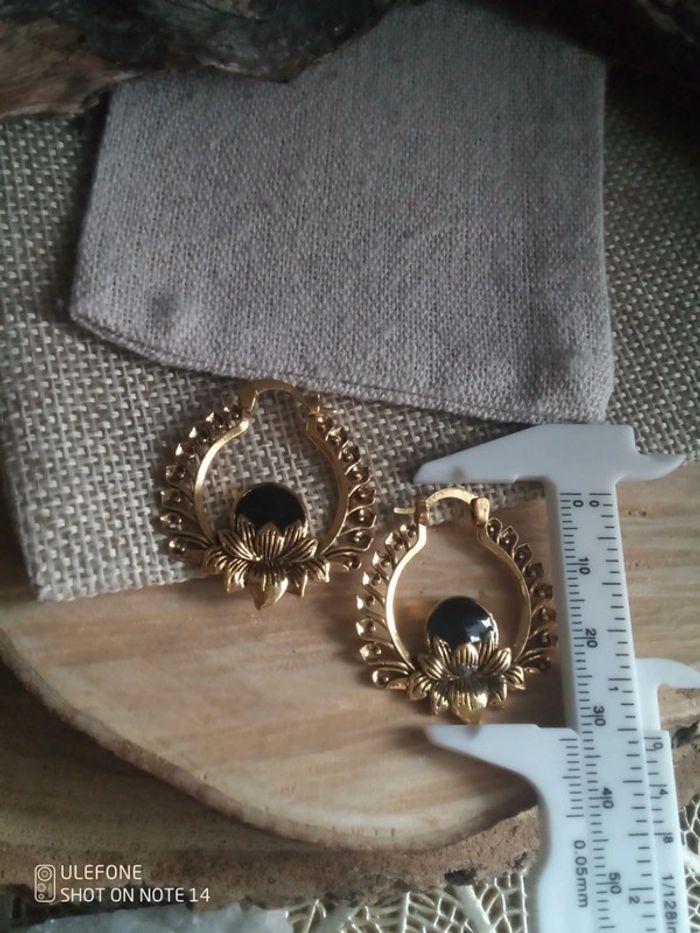 Boucles d'oreilles lotus - photo numéro 2