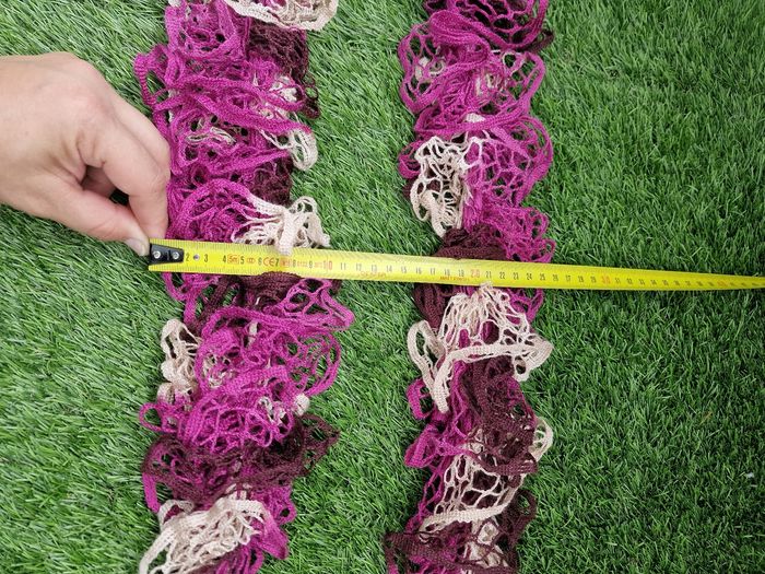 Écharpe tricotée fuchsia en acrylique - photo numéro 5