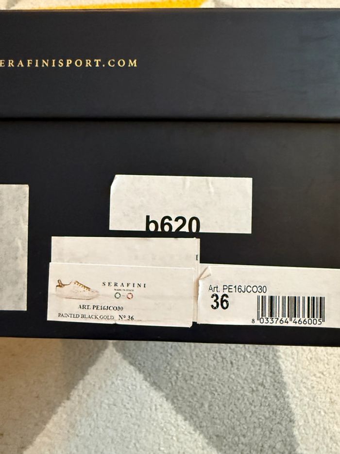 Basket en cuir couleur blanche Serafini Taille 36 - photo numéro 8