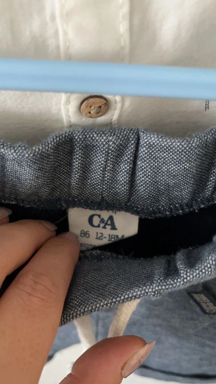 Ensemble chemise + short C&A 12-18 mois - photo numéro 3