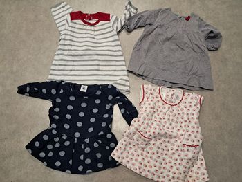 lot de 4 robes fille 6 mois petit bateau
