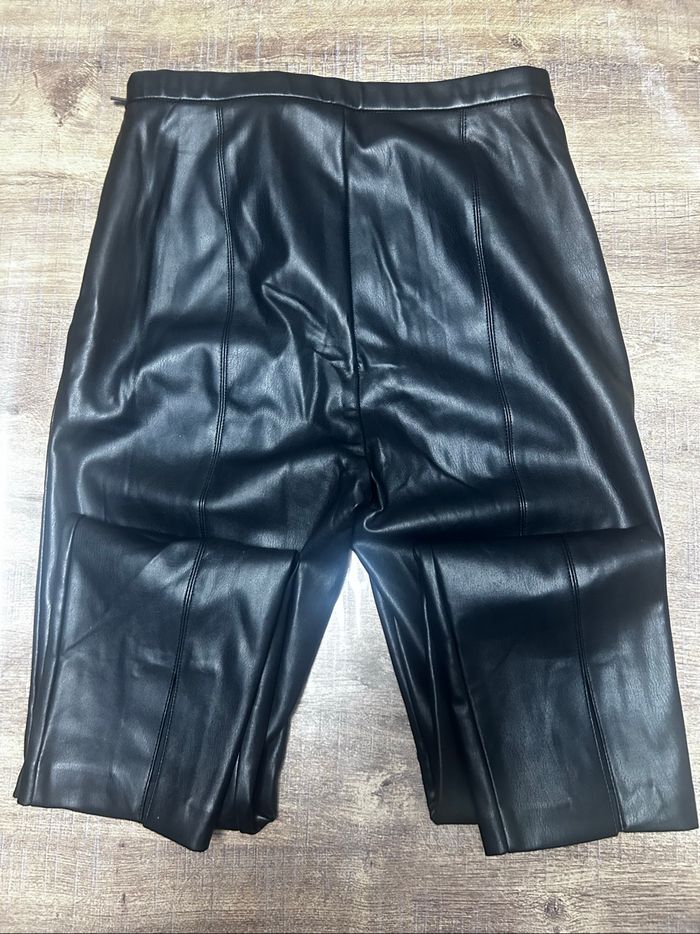 Jean pantalon en cuir Zara - photo numéro 3