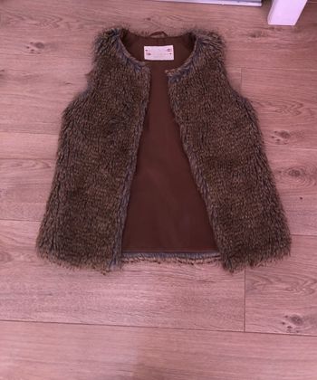 Veste sans manche marron fille 8 ans