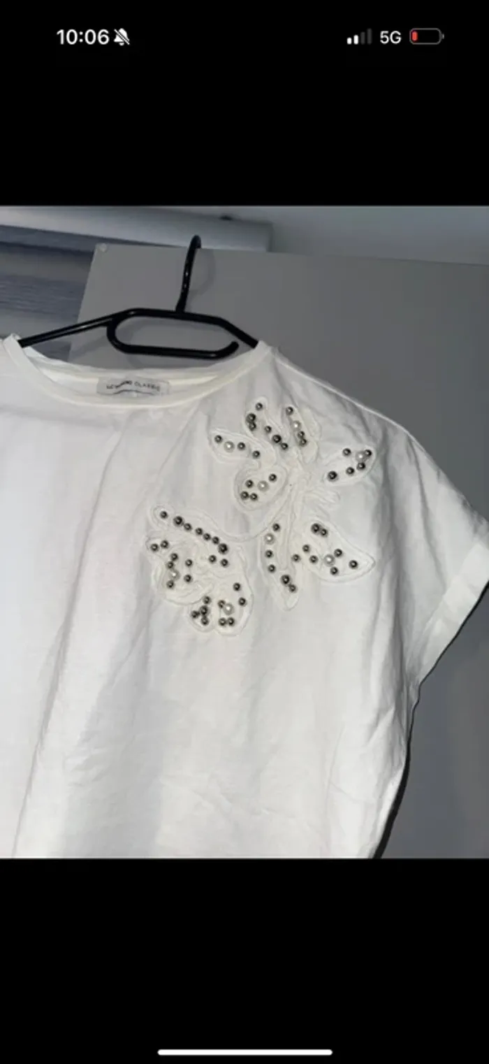 Magnifique tshirt blanc taille L - photo numéro 2