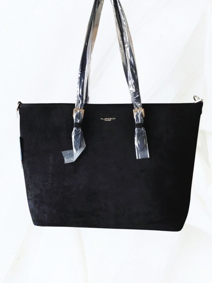 Sac cabas suédine noir - photo numéro 6