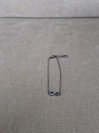 Bracelet signe infini gris foncé argenté Claire's