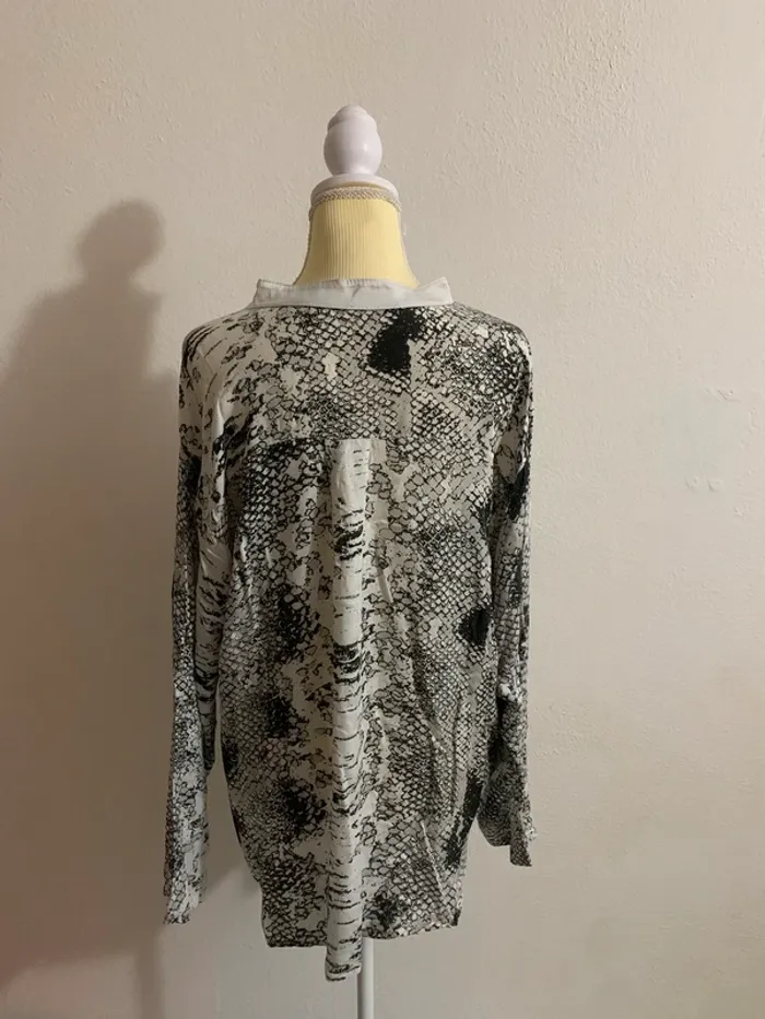Chemise fluide imprimé python - Made in Italy - Taille unique - photo numéro 3