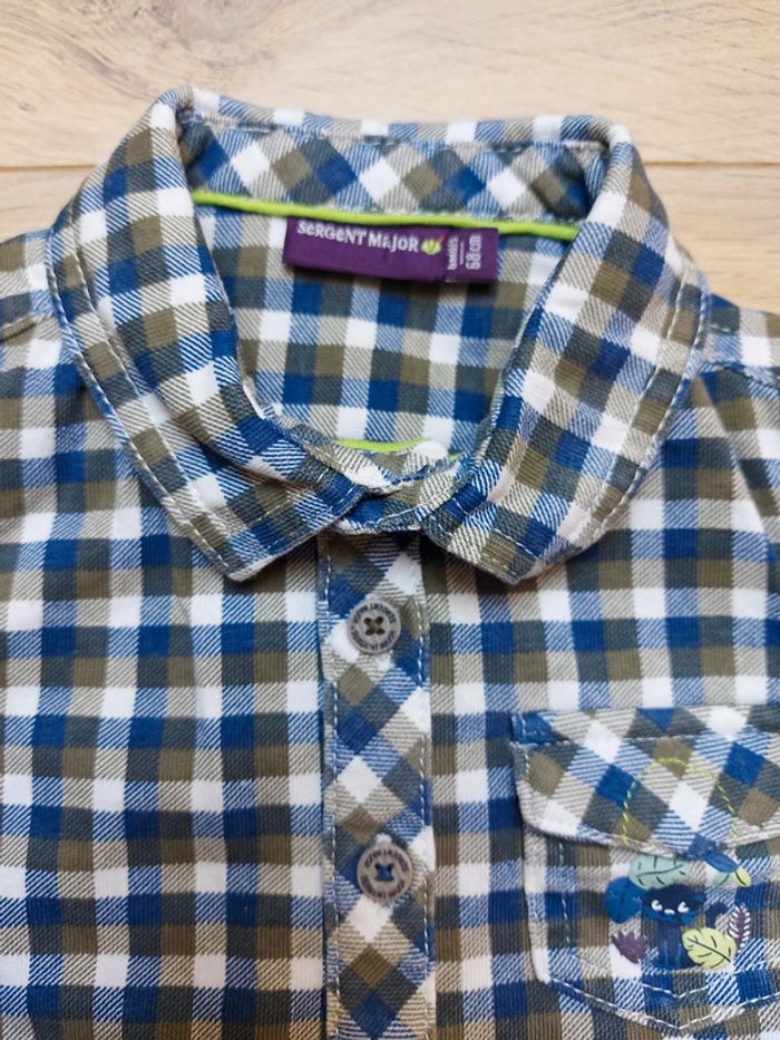 Ensemble garcon chemise à carreaux et pantalon kaki - photo numéro 6