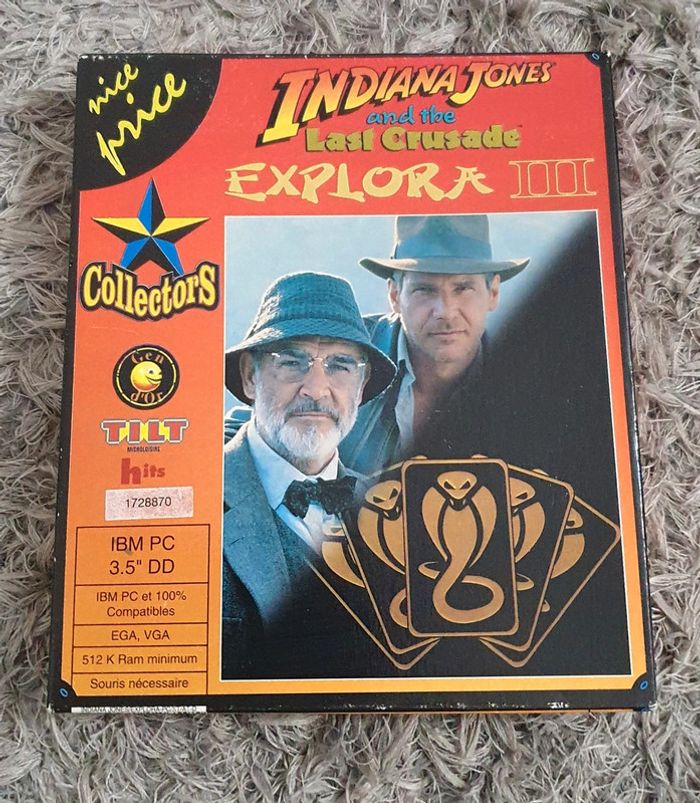 Indiana Jones and The Last Crusade & Explora III 3 Jeux IBM PC