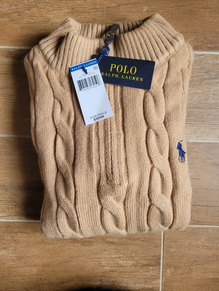 Pull Polo Ralph Lauren torsadé zipée - photo numéro 2