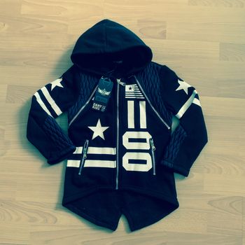 Veste gilet à capuche bi matière fashion neuf taille 6 ans