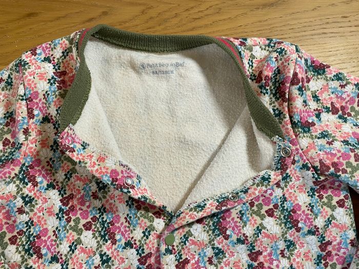 Petit Béguin Bio Blouson Gilet polaire fleuri Taille 8 ans - photo numéro 4