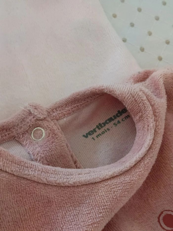 Lot de 2 grenouillères bebe fille 1 mois - photo numéro 4