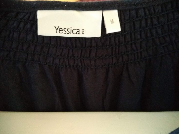 Blouse bouffante bleue marine - photo numéro 4