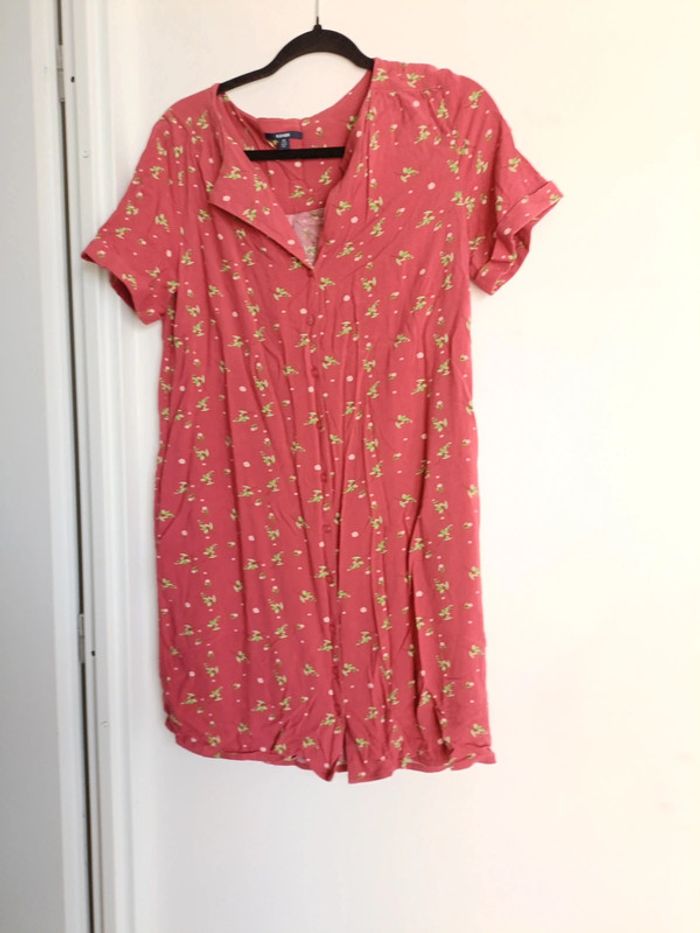 Robe fleurie courte manche courte boutonnée Kiabi Taille 38 Comme neuve