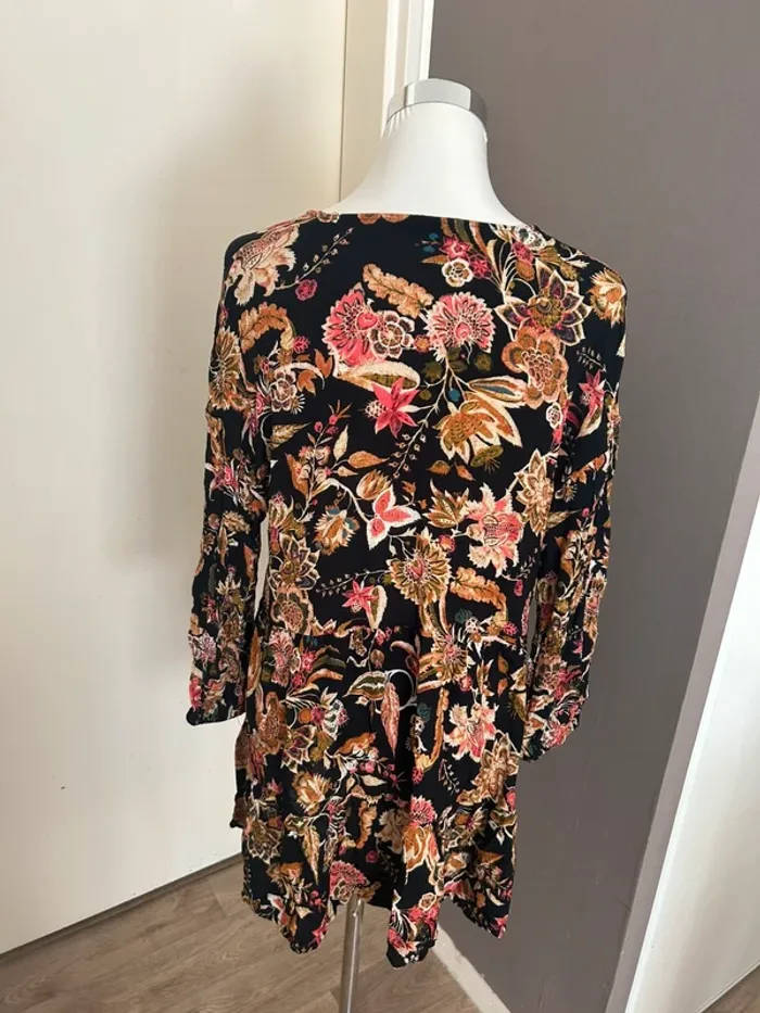 Zara robe été courte imprimée, multicolore taille L/40 - photo numéro 5