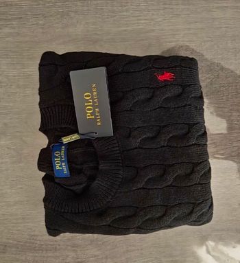 Pull Torsadé Ralph Lauren – Taille M – Noir – Neuf avec étiquette