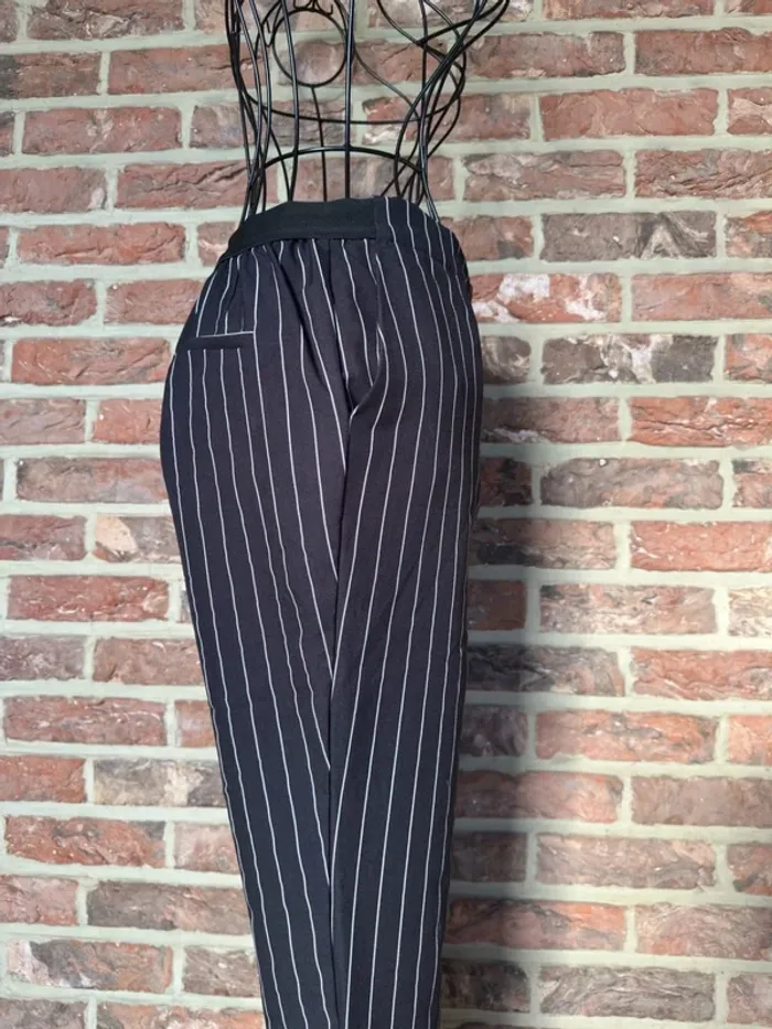 Pantalon droit ligne noir et blanc Lefties Taille XS / 34 - photo numéro 11
