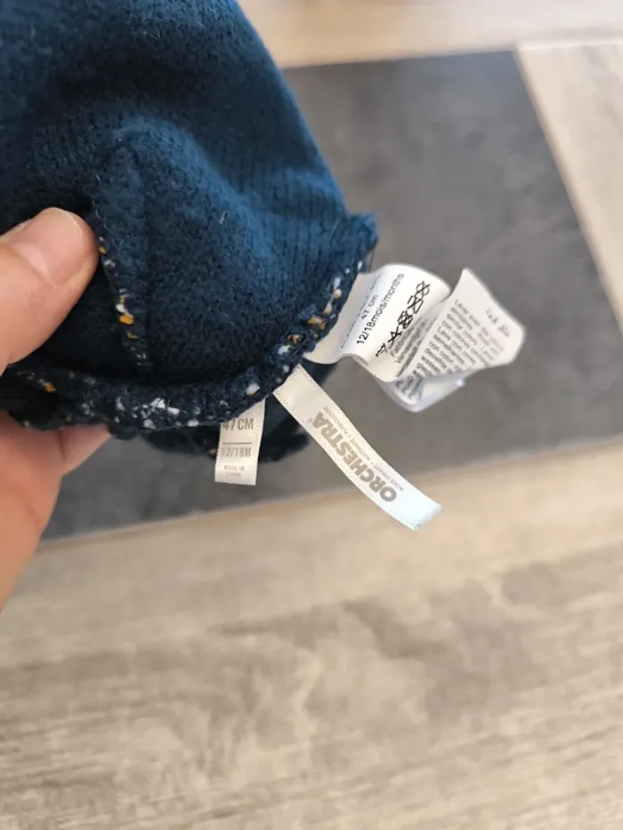 Bonnet et son snood garçon 12/18 mois 47cm Orchestra - photo numéro 8