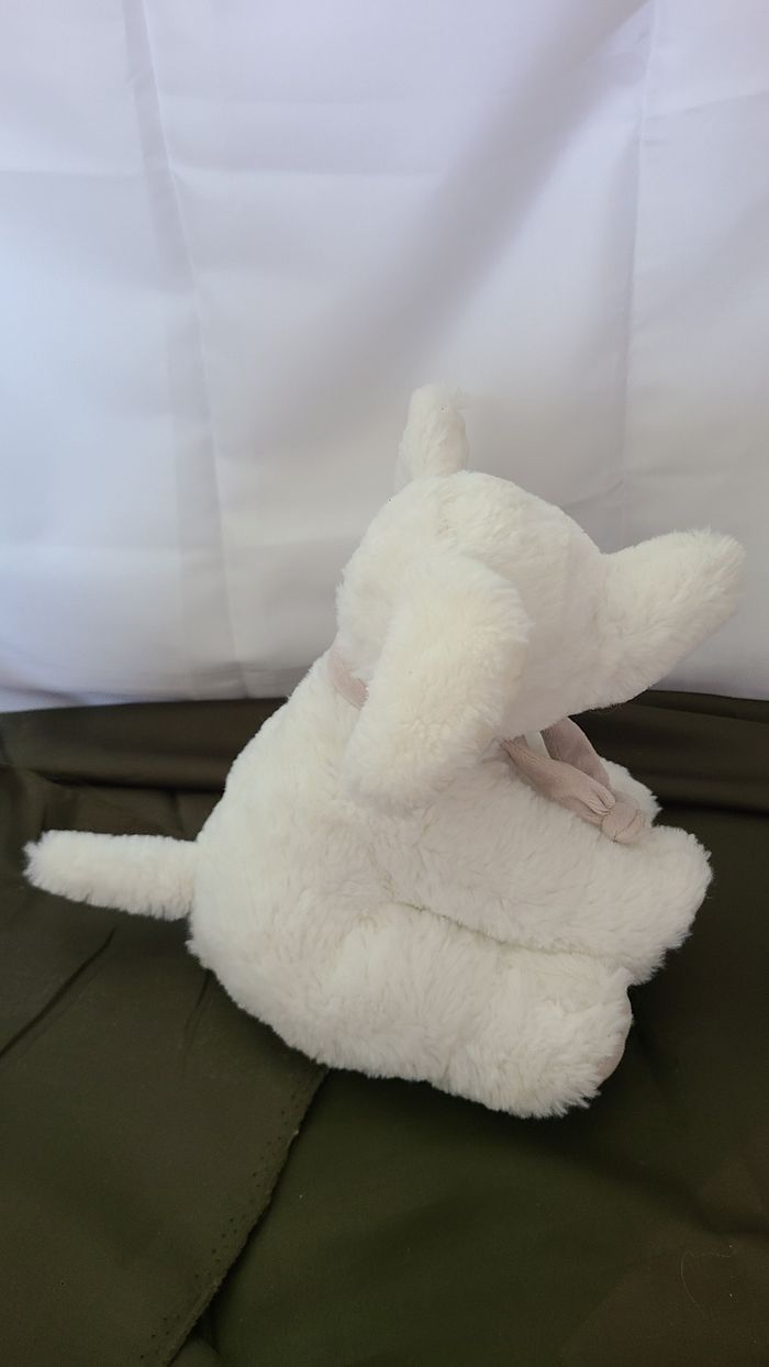 Eléphant DOUDOU ET COMPAGNIE blanc et taupe - photo numéro 3