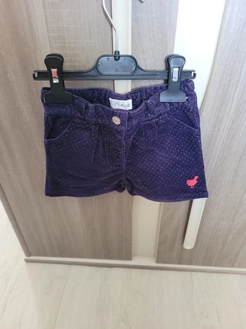 Short velours 18 mois