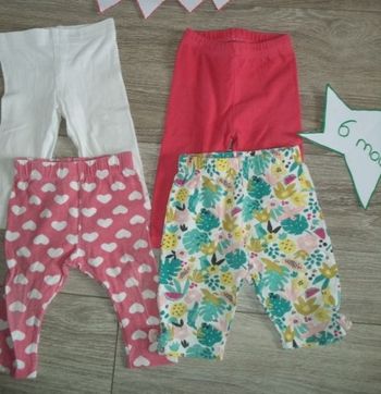 Lot de 4 leggings et pantacourts 6 mois