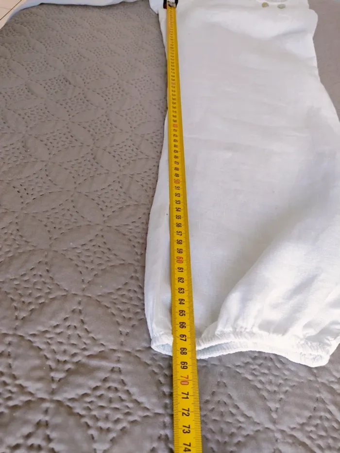 Pantalon blanc en lin Taille 40 - photo numéro 7