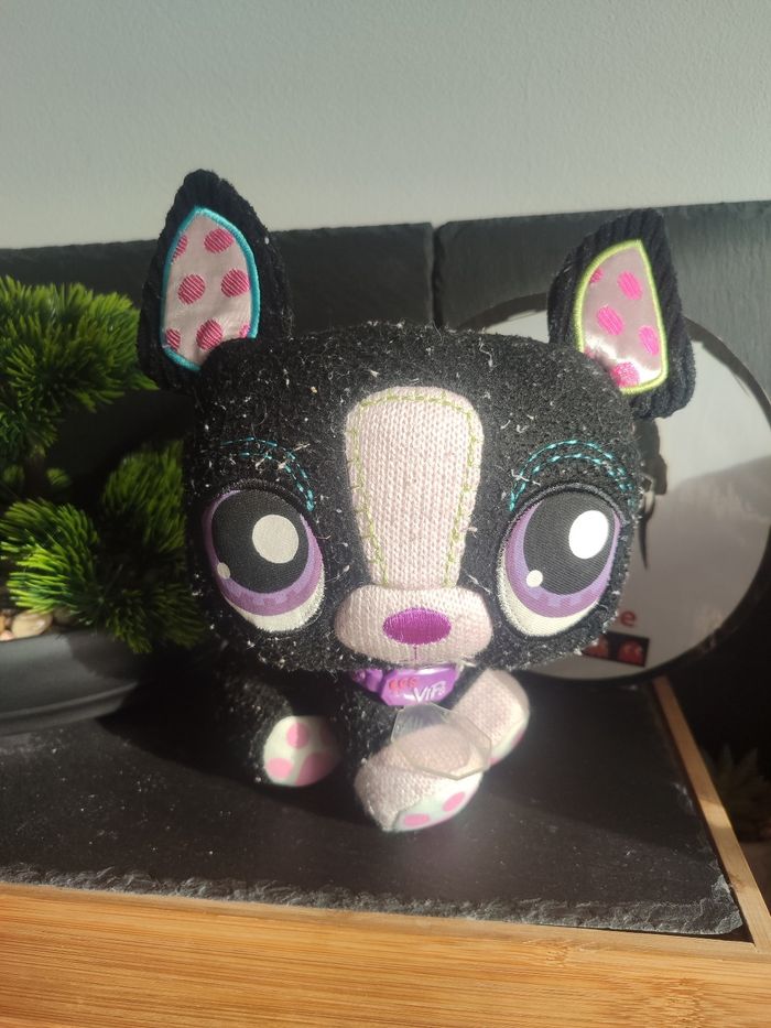 peluche plush hasbro lps my littlest pet shop Hasbro dog Boston Terrier Black