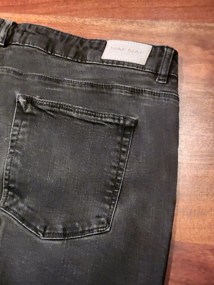 Pantalon Noir Naf Naf Brodé Sans Étiquette de taille - photo numéro 6